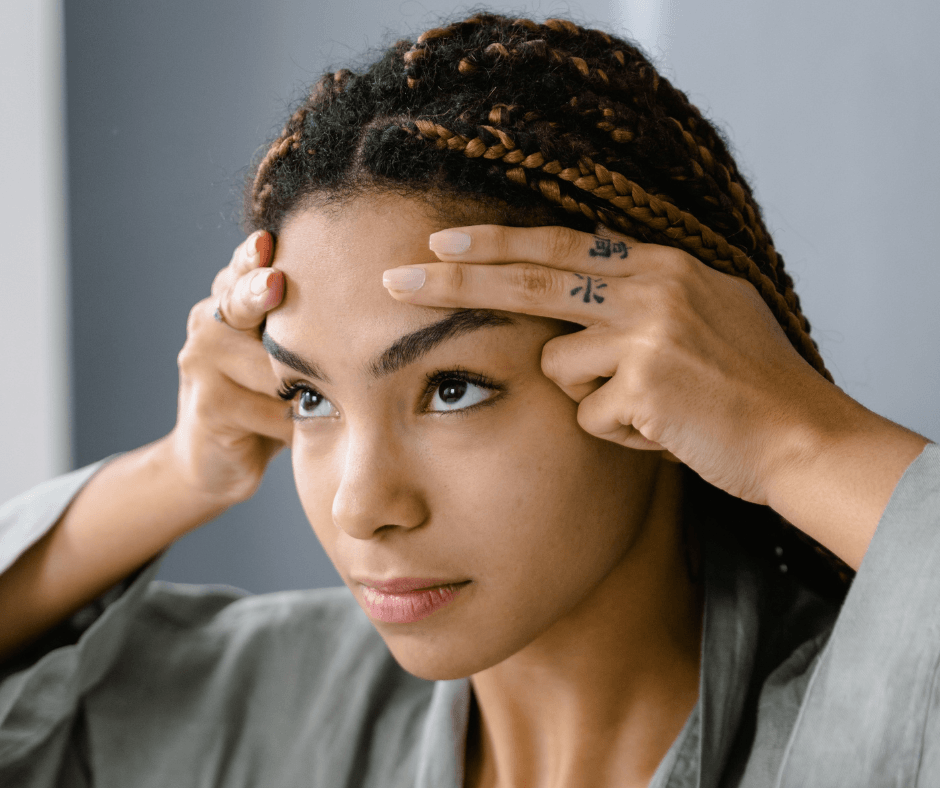 Woman after dermal fillers